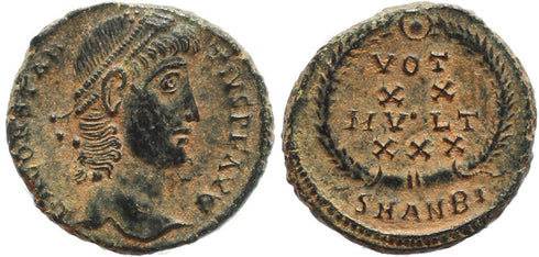 Roman coin of Constantius II - VOT XX MVLT XXX - Antioch